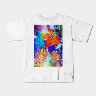 Botanical abstract autumn leaves Kids T-Shirt